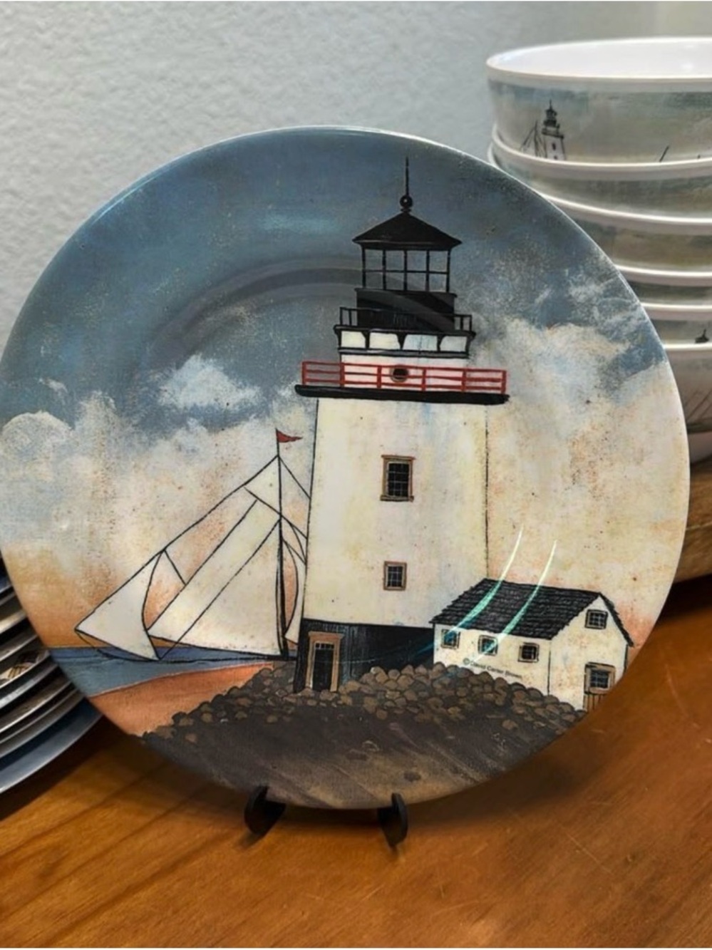 Duet sets Gift box 8 vintage Sakura “Lighthouse” design by David Carter Brown